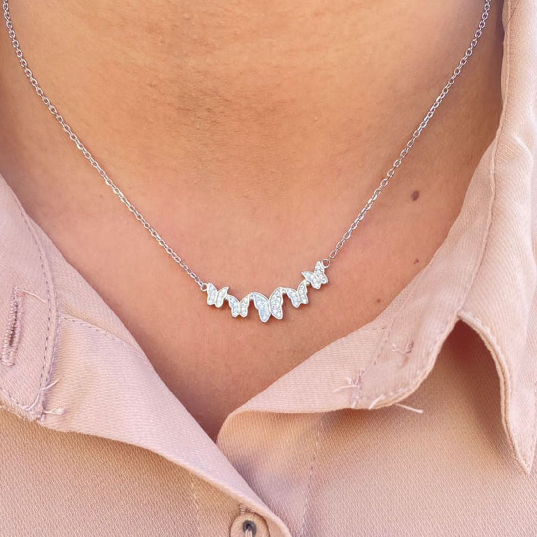 Silver Butterfly Necklace