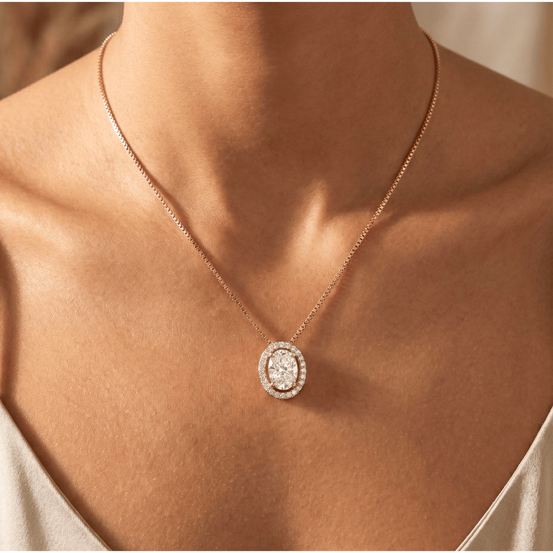 Valencia Rose Gold Silver Necklace
