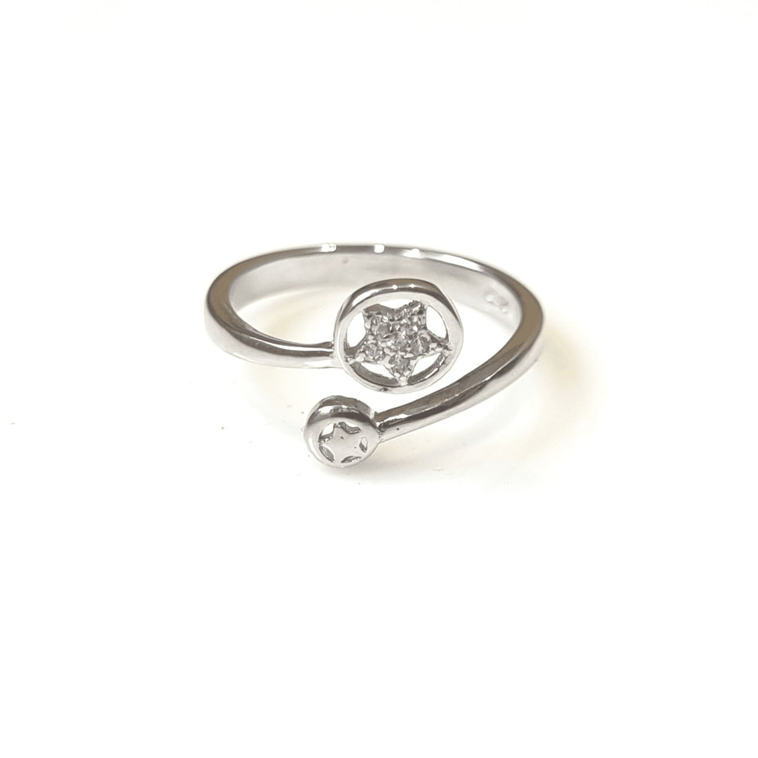 Silver Dual Circle Ring