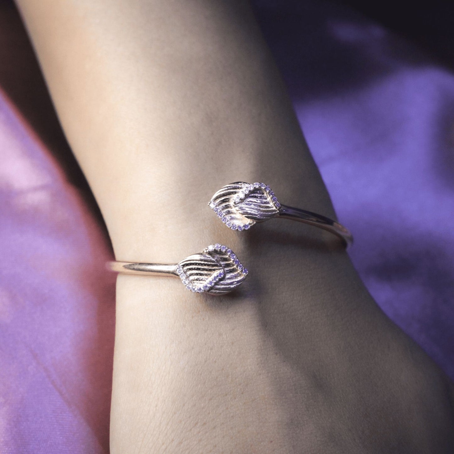 Rose Gold Dual Leaf Bracelet