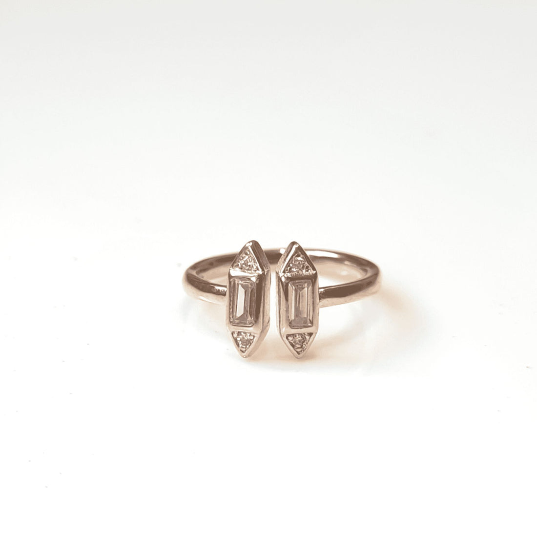 Rose Gold Triple Glacier Ring