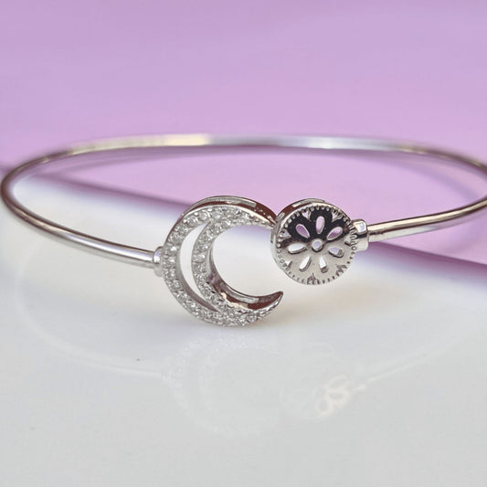 Silver Half Moon Bracelet