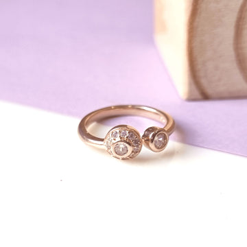 Rose Gold Dual Circle Ring
