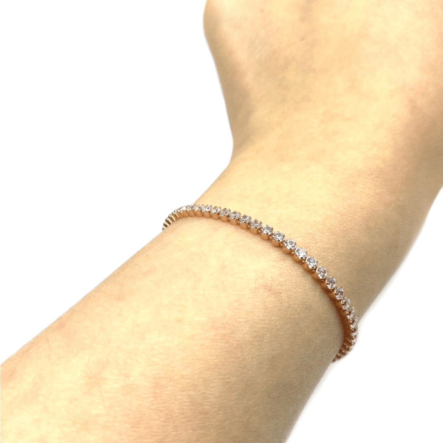 Rose Gold Adjustable Tennis Bracelet