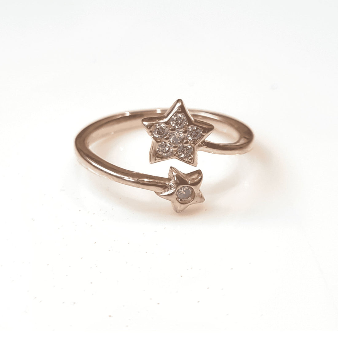 Rose Gold Dual Star Ring